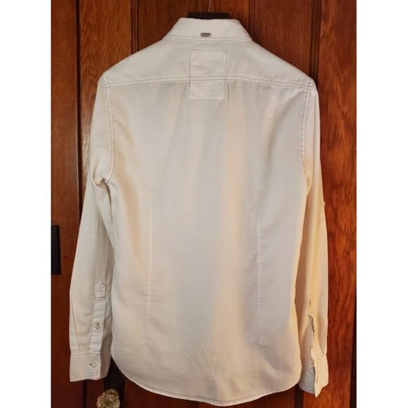 Vintage GUESS XS White Cotton Denim Shirt USA 1981 Collection Button-Down - Picture 2 of 13